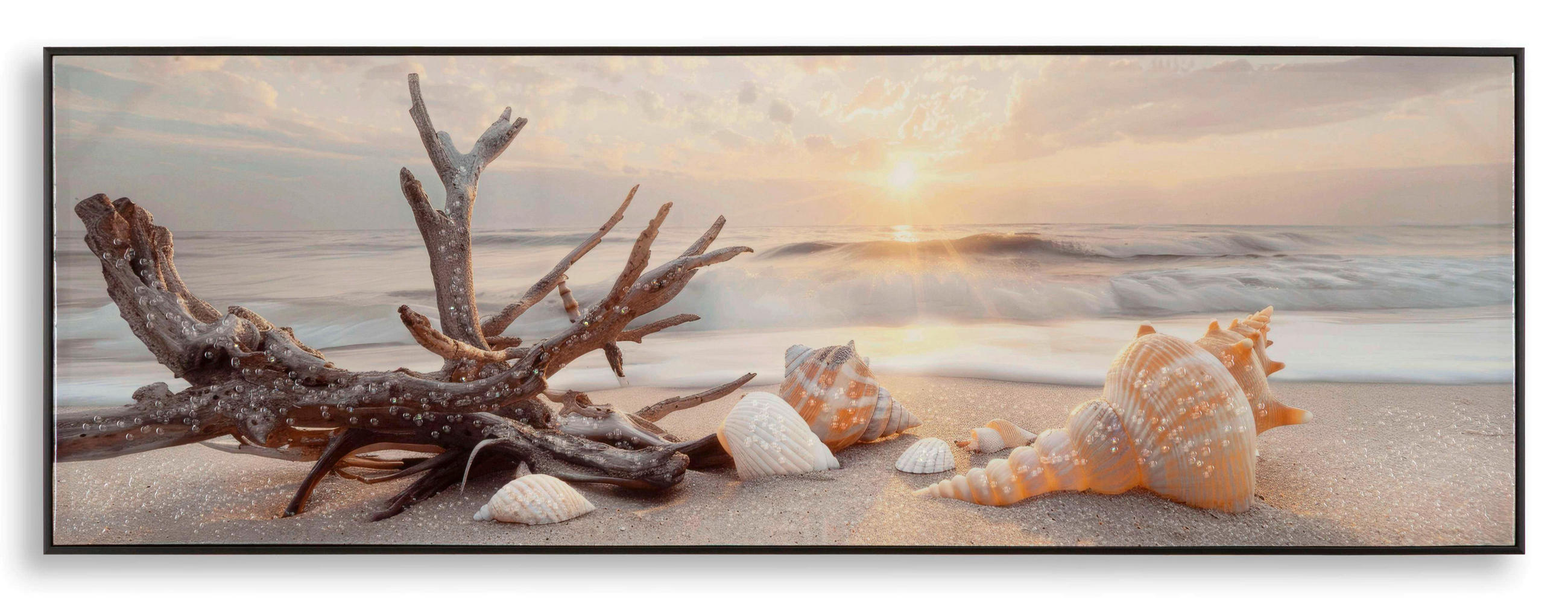 LEINWANDBILD Strand & Meer  - Schwarz, Basics, Holz/Kunststoff (152/52/4cm)