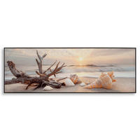 LEINWANDBILD Strand & Meer  - Schwarz, Basics, Holz/Kunststoff (152/52/4cm)