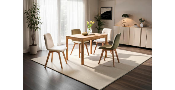 ESSTISCH in Holz 110-160/70/75 cm  - Wildeiche, Natur, Holz (110-160/70/75cm) - Linea Natura