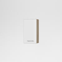 KONYHAI FALISZEKRÉNY - tölgyfa színű/magasfényű fehér, Basics, fa/fém (45/72/33cm) - Carryhome