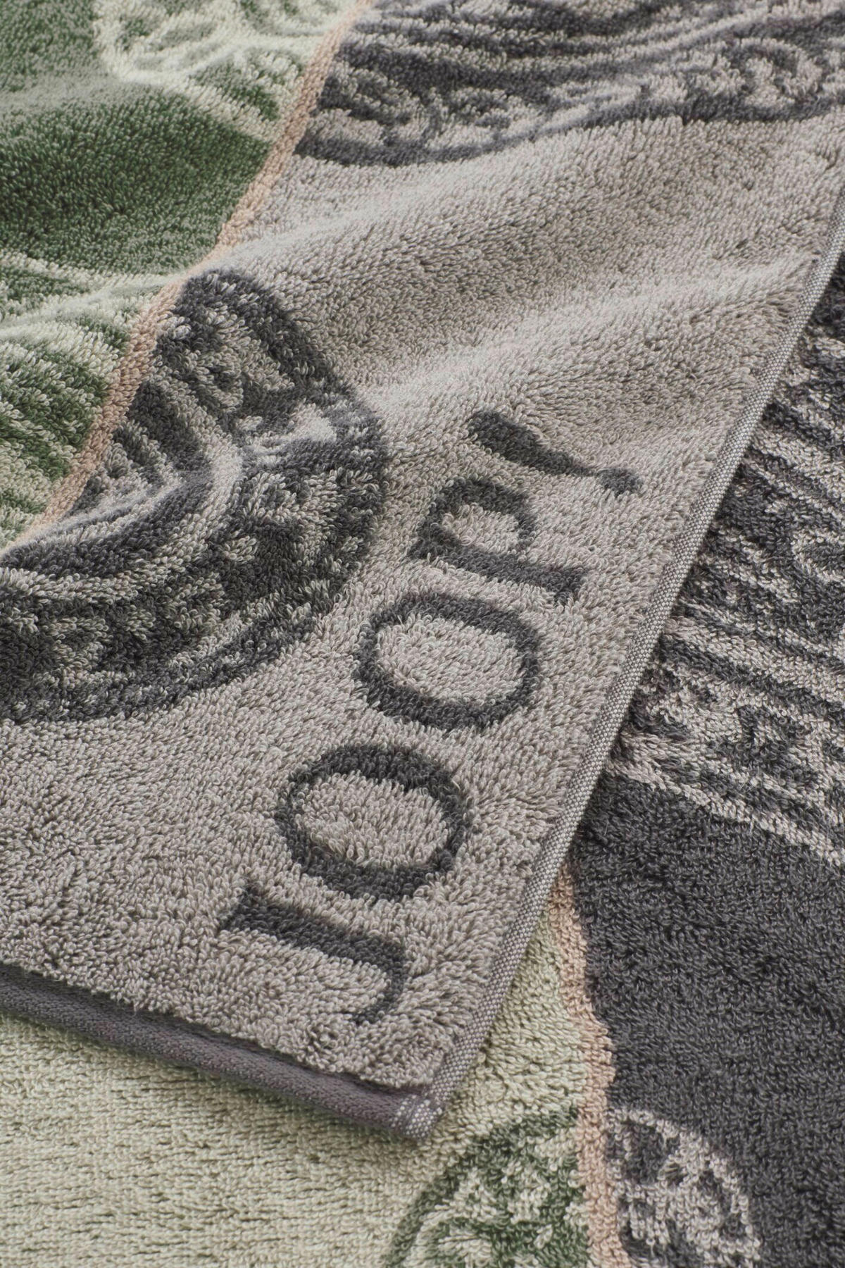 DUSCHTUCH Contour Paisley 80/150 cm  - Dunkelgrau/Hellgrau, Design, Textil (80/150cm) - Joop!