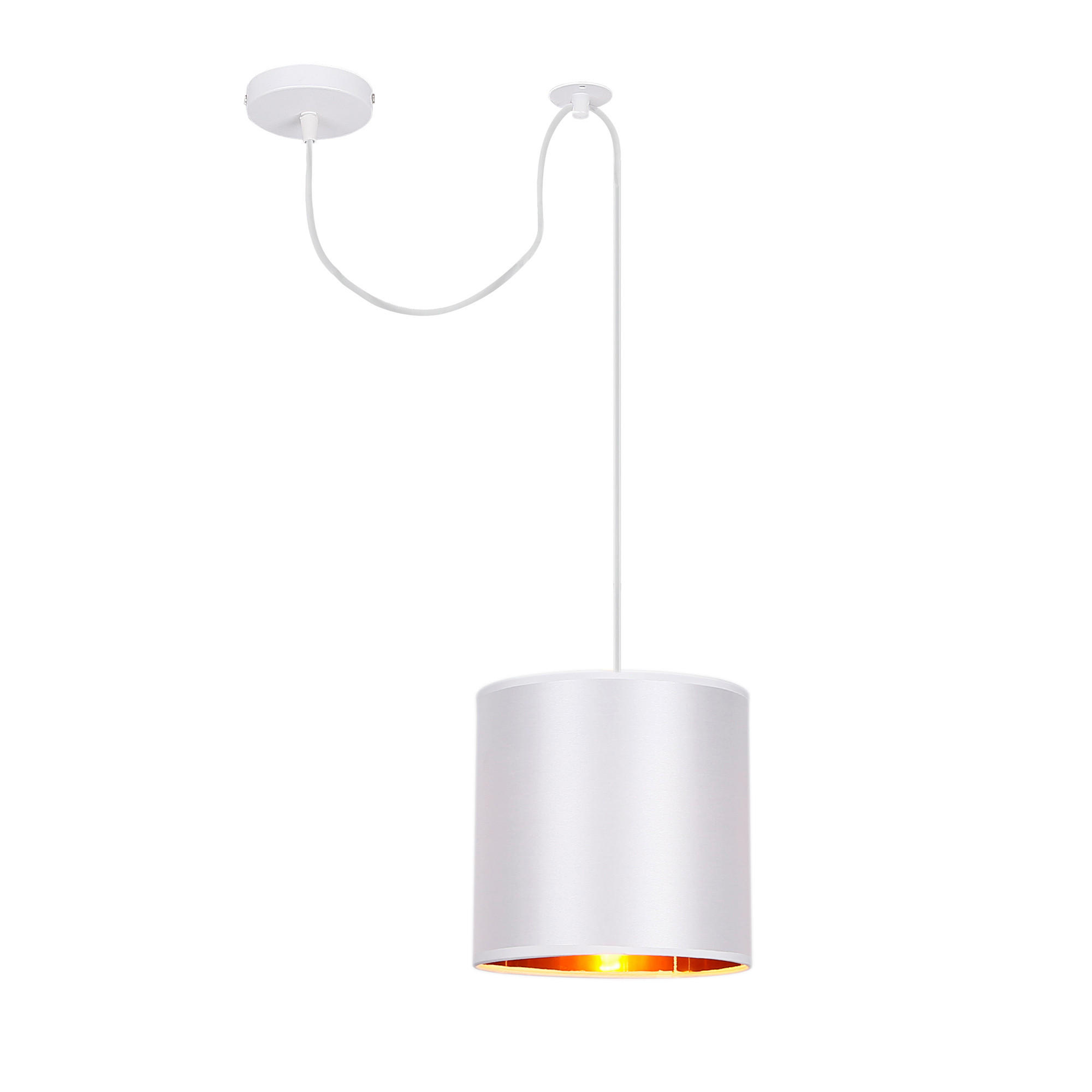 PENDELLEUCHTE Atlanta 50/20/150 cm  - Weiß, KONVENTIONELL, Kunststoff/Metall (50/20/150cm)