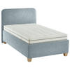 POLSTERBETT 120/200 cm  in Türkis  - Türkis/Weiss, Konventionell, Holz/Textil (120/200cm) - Beldomo - Sleep