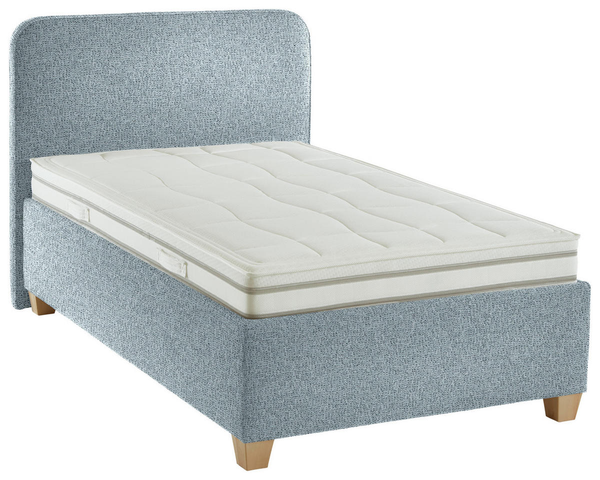POLSTERBETT 120/200 cm  in Türkis  - Türkis/Weiss, Konventionell, Holz/Textil (120/200cm) - Beldomo - Sleep