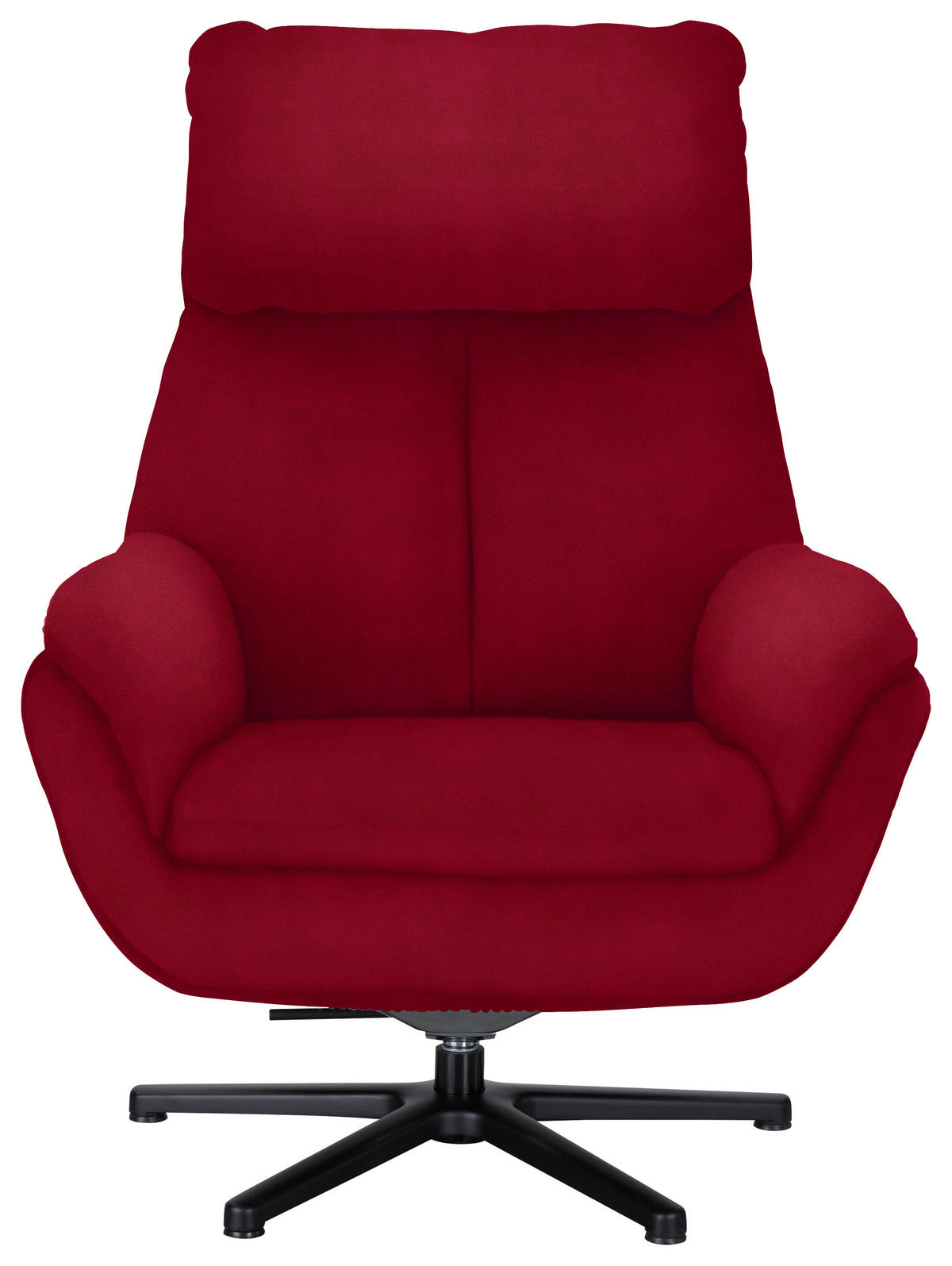 RELAXSESSEL in Textil Rot  - Rot/Schwarz, Design, Textil/Metall (79/108/89cm) - Beldomo Style