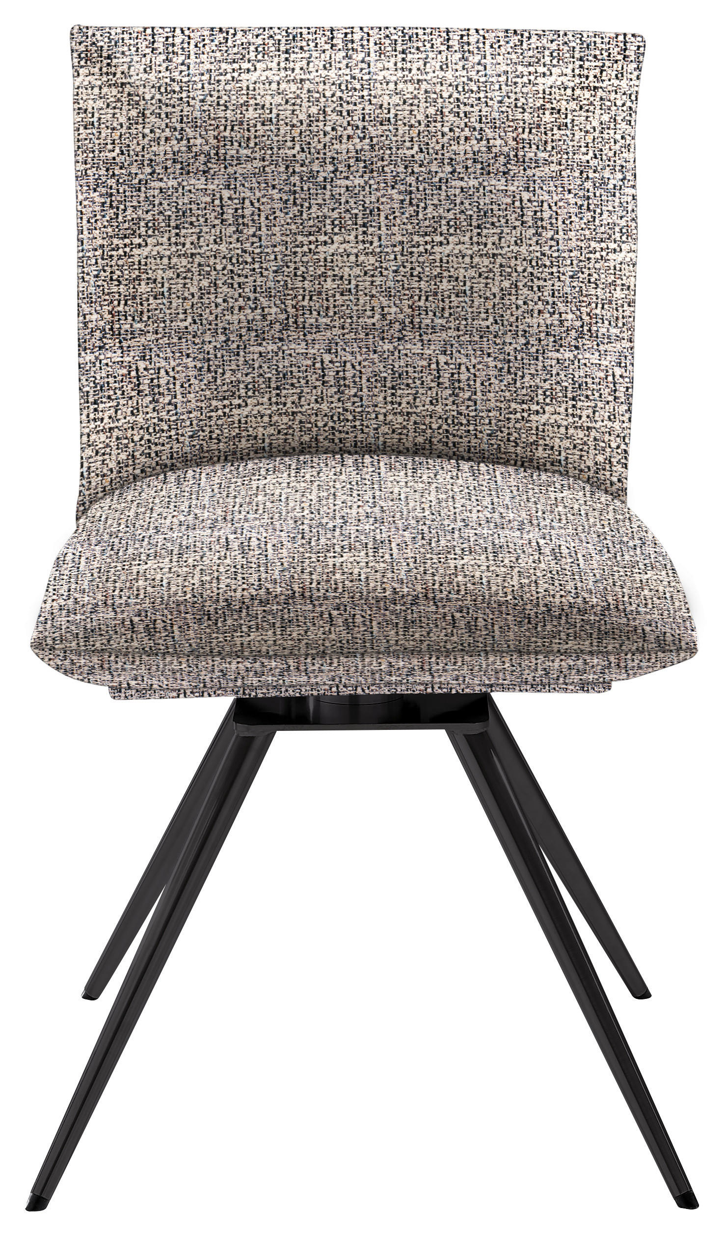 STUHL Webstoff Anthrazit  - Anthrazit, Natur, Textil/Metall (52/90/65cm) - Venjakob