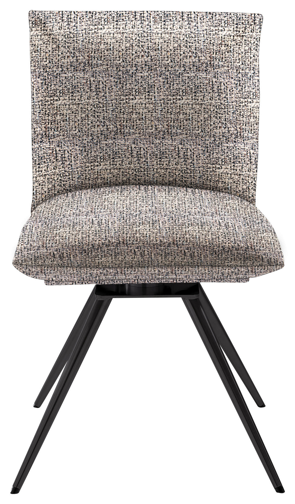 STUHL Webstoff Anthrazit  - Anthrazit, Natur, Textil/Metall (52/90/65cm) - Venjakob