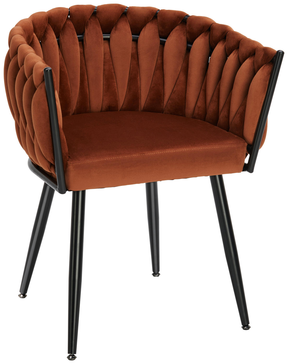 KAROSSZÉK sötétnarancs  - sötétnarancs/fekete, Lifestyle, textil/fém (60/78/55cm) - Ambia Home