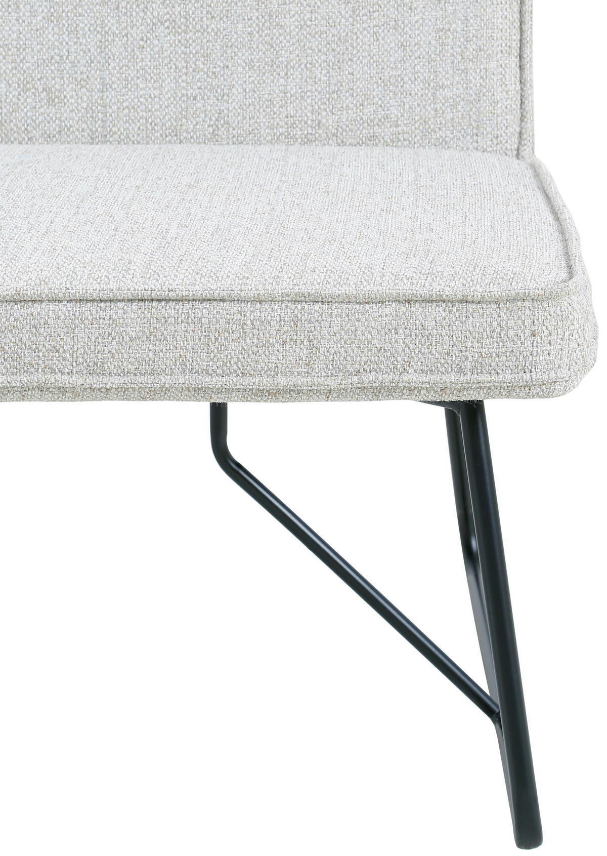 SITZBANK 160/84/65 cm  in Schwarz, Beige  - Beige/Schwarz, Design, Textil/Metall (160/84/65cm) - Carryhome