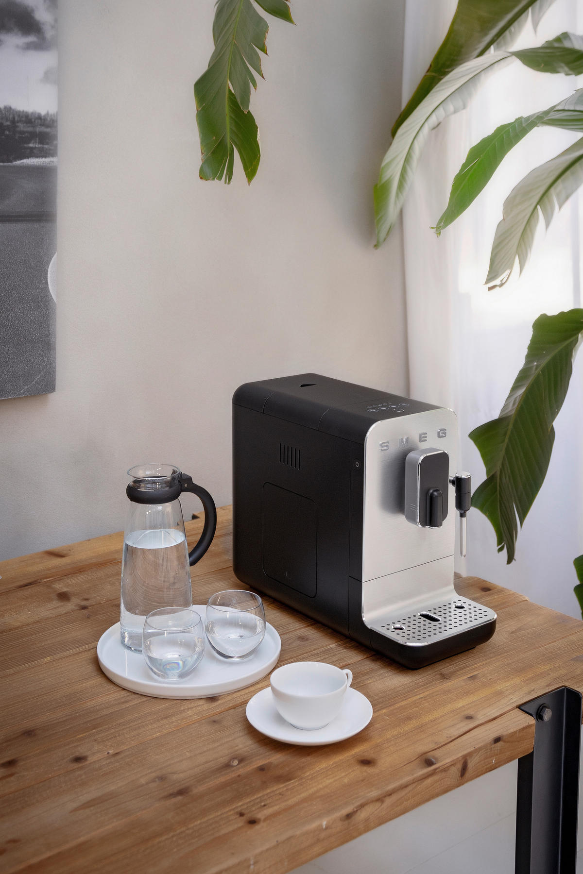 KAFFEEVOLLAUTOMAT 50'S STYLE  - Edelstahlfarben/Schwarz, Basics, Kunststoff/Metall (18/33,6/43,3cm) - SMEG