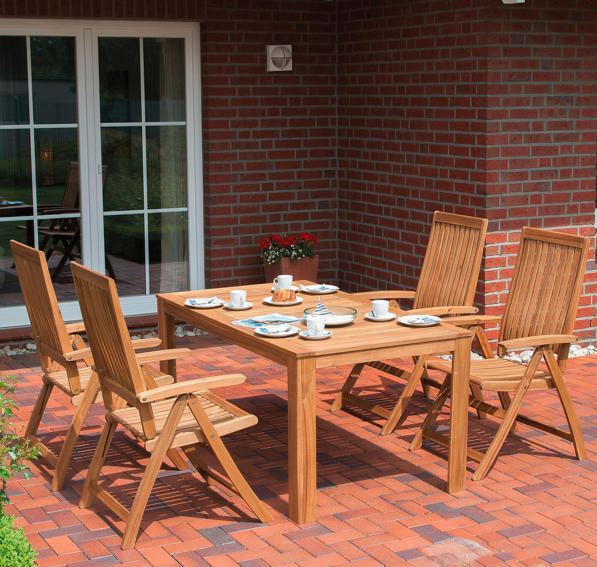 GARTENTISCH Holz Akaziefarben rechteckig  - Akaziefarben, KONVENTIONELL, Holz (160/90/75cm) - Siena Garden