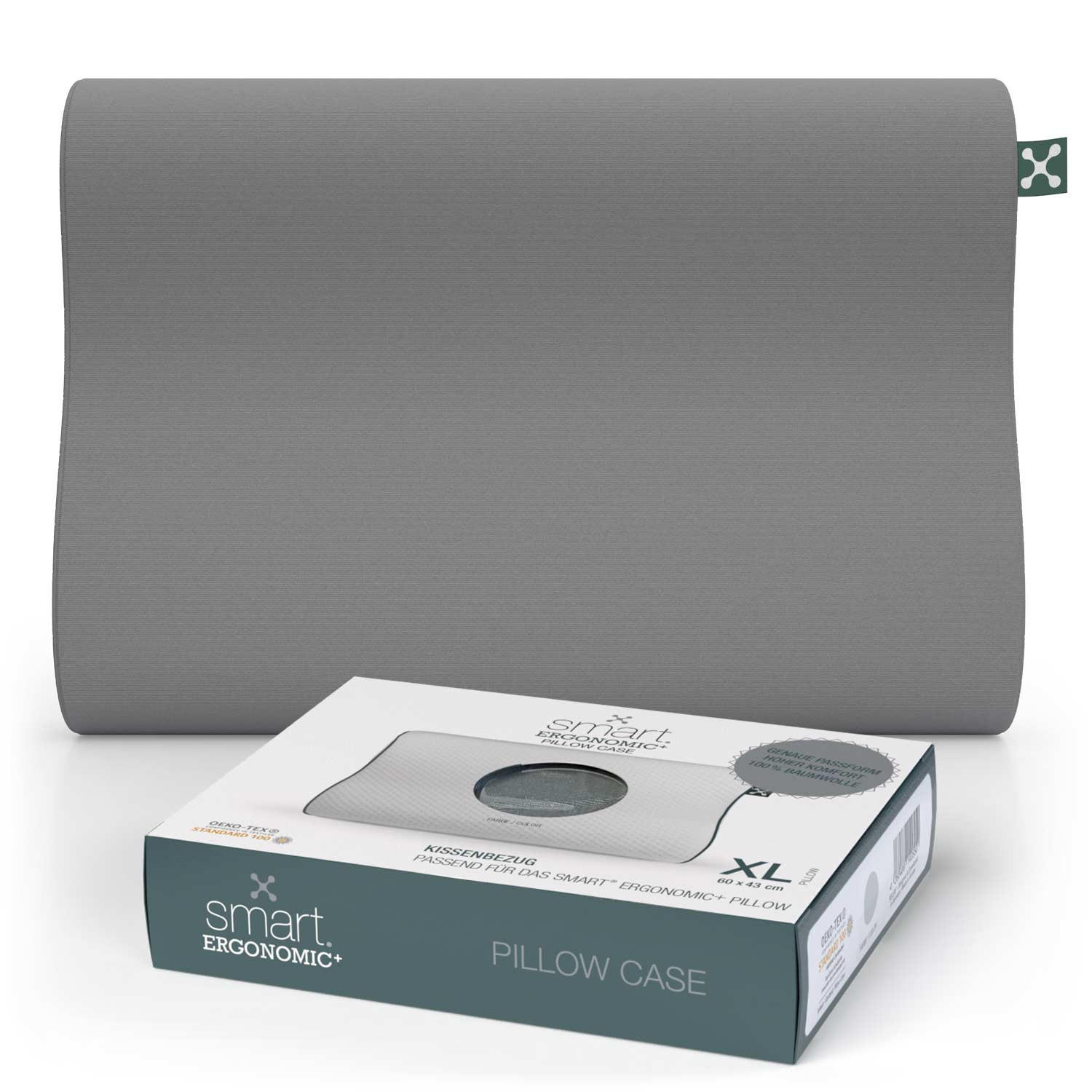 Smartsleep Nackenkissenbezug Ergonomic+ Grau 60x43 cm