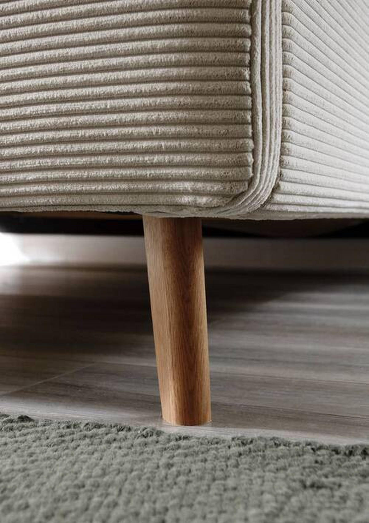 POLSTERBETT 140/200 cm  in Beige  - Eichefarben/Beige, Design, Holz/Textil (140/200cm) - Xora