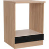 HERDUMBAUSCHRANK 60/84,8/60 cm  in Schwarz, Eichefarben  - Eichefarben/Schwarz, Basics, Holzwerkstoff (60/84,8/60cm) - Respekta