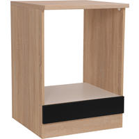 HERDUMBAUSCHRANK 60/84,8/60 cm  in Schwarz, Eichefarben  - Eichefarben/Schwarz, Basics, Holzwerkstoff (60/84,8/60cm) - Respekta