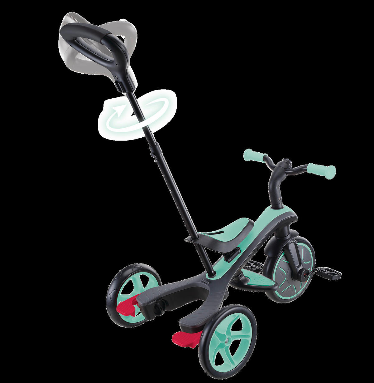 DREIRAD EXPLORER TRIKE 4in1  - Mintgrün, Basics, Kunststoff (95/47/97,5cm) - GLOBBER