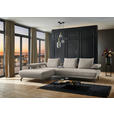 ECKSOFA in Chenille Greige  224/305 cm  - Greige/Schwarz, Design, Textil/Metall (224/305cm) - Dieter Knoll