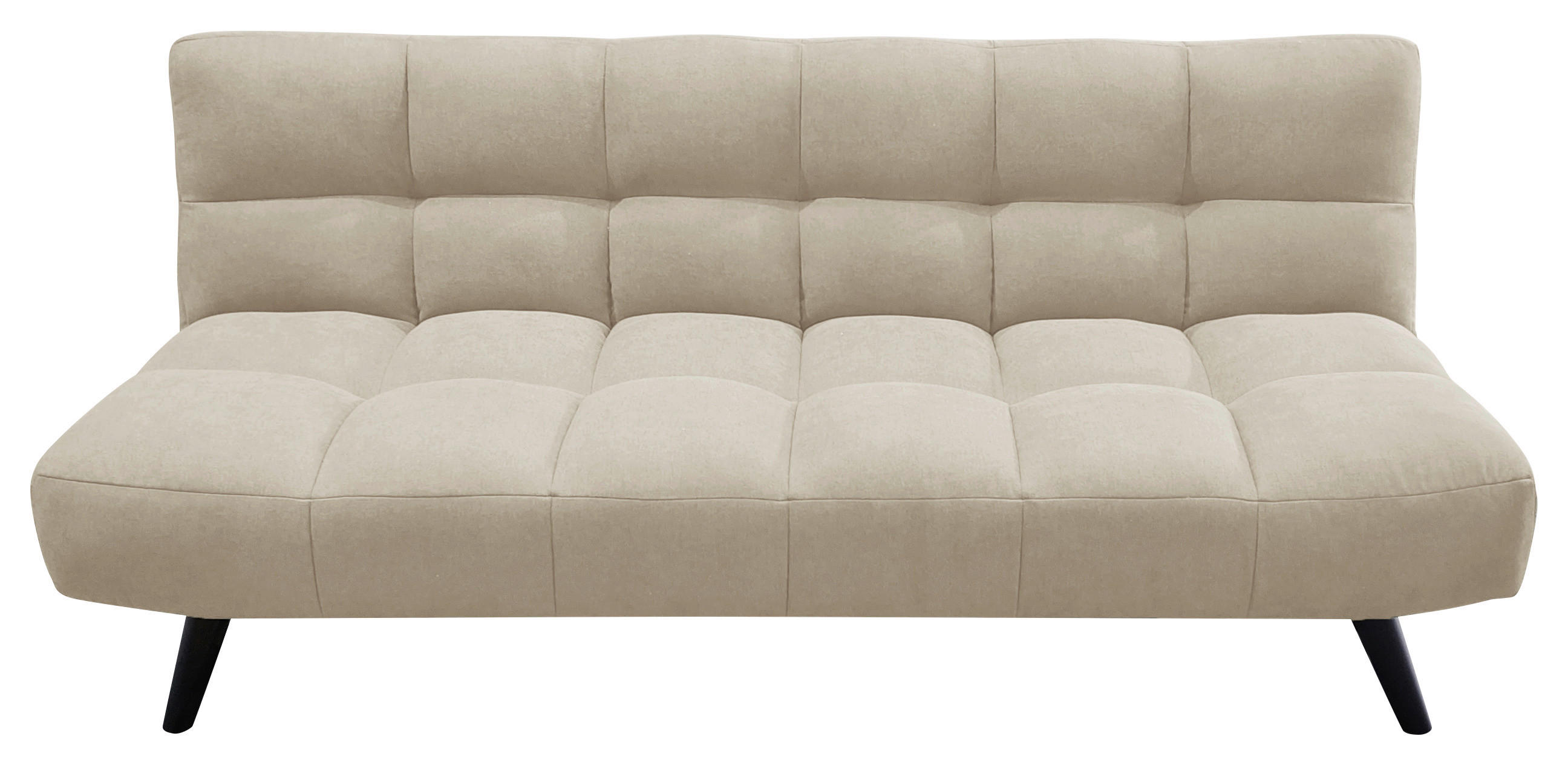 SCHLAFSOFA Flachgewebe Creme  - Creme/Schwarz, Design, Holz/Textil (183/78/92cm) - MID.YOU