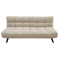 SCHLAFSOFA Flachgewebe Creme  - Creme/Schwarz, Design, Holz/Textil (183/78/92cm) - MID.YOU