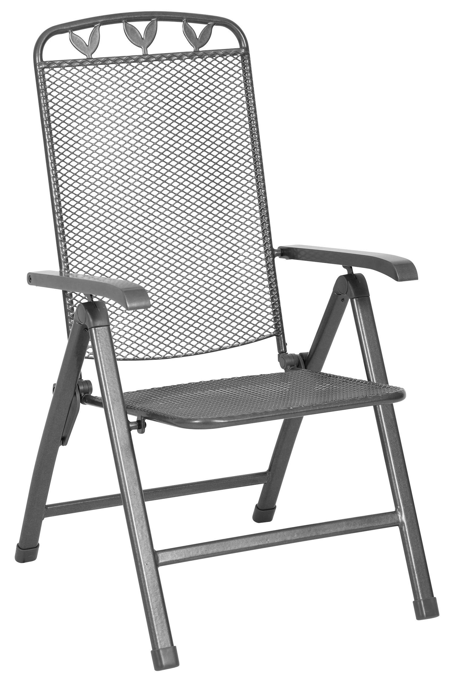 GARTENSTUHL Grau  - Grau, Basics, Metall (58/108/64cm) - Gardenson
