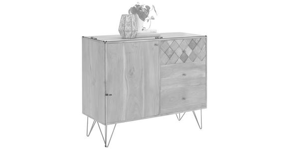 KOMMODE 105/88/40 cm - Bronzefarben/Akaziefarben, Trend, Holz/Metall (105/88/40cm) - Ambia Home