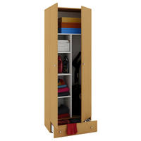Dulap Multifuncțional, 70/198/39 cm, culoare lemn fag - argintiu/culoare lemn fag, Modern, plastic/material pe bază de lemn (70/198/39cm) - MID.YOU