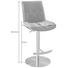 BARHOCKER in Taupe, Edelstahlfarben - Taupe/Edelstahlfarben, Design, Textil/Metall (44/86,5-111,5/54,5cm) - Novel BARHOCKER in Taupe, Edelstahlfarben - Taupe/Edelstahlfarben, Design, Textil/Metall (44/86,5-111,5/54,5cm) - Novel