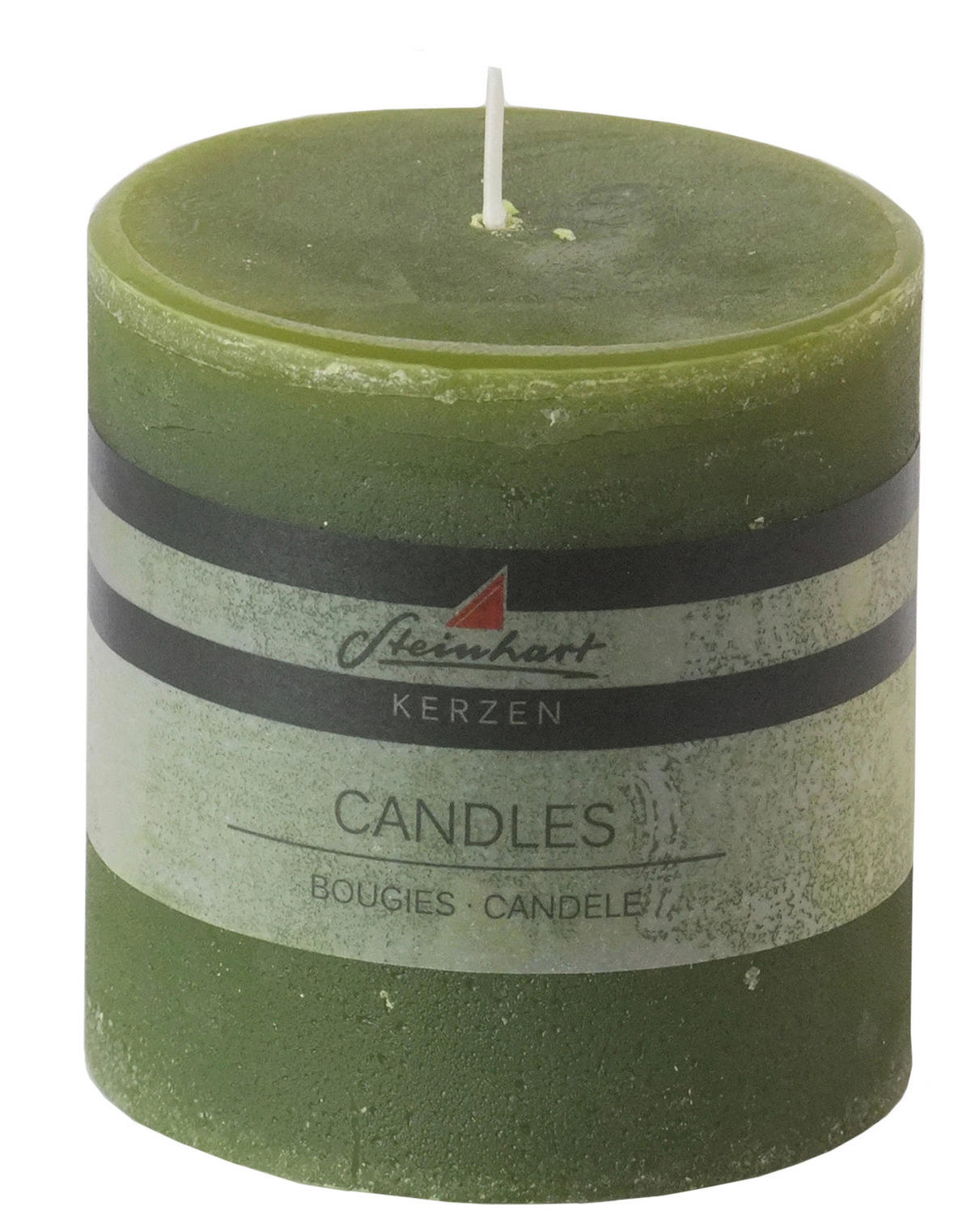 STUMPENKERZE 9,8/10 cm  - Grün, Basics (9,8/10cm) - Steinhart