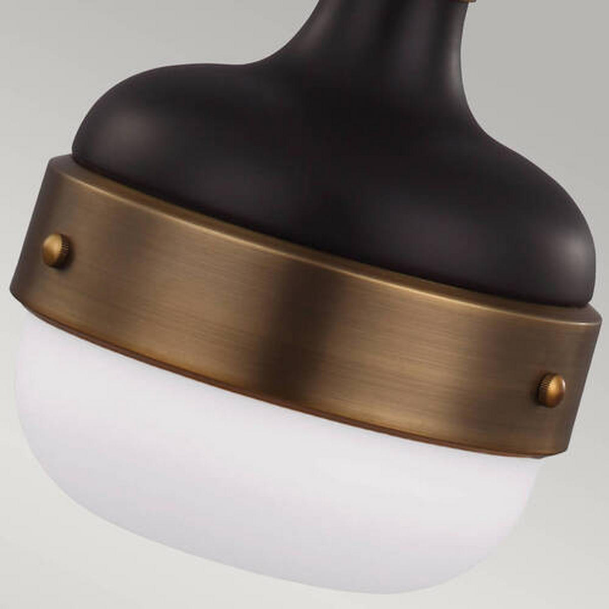 VISEČA SVETILKA  Elstead Cadence      20.3/43.2 cm      E27 - črna/barve medenine, Konvencionalno, kovina/steklo (20.3/43.2cm) - Elstead Lighting