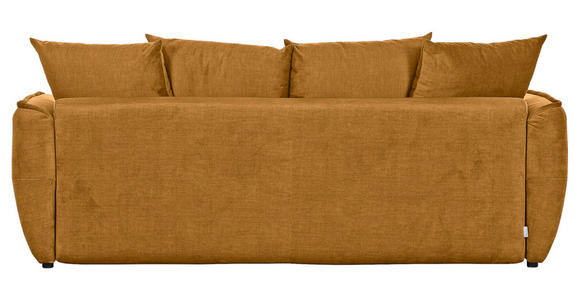 SCHLAFSOFA Flachgewebe Senfgelb - Senfgelb/Schwarz, KONVENTIONELL, Kunststoff/Textil (250/70/118cm) - Carryhome