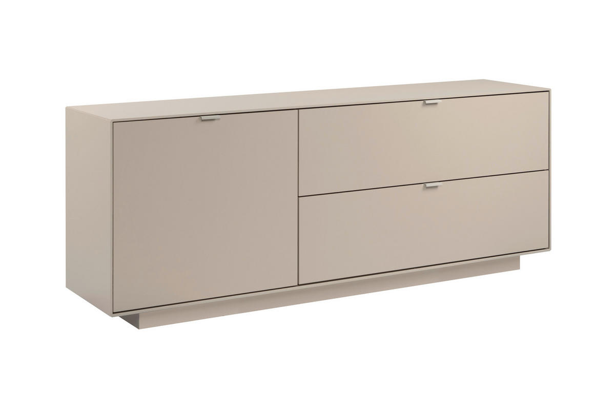 LOWBOARD Sofia  in 160/62/37,5 cm  - Sandfarben, Design, Holzwerkstoff/Kunststoff (160/62/37,5cm) - MID.YOU