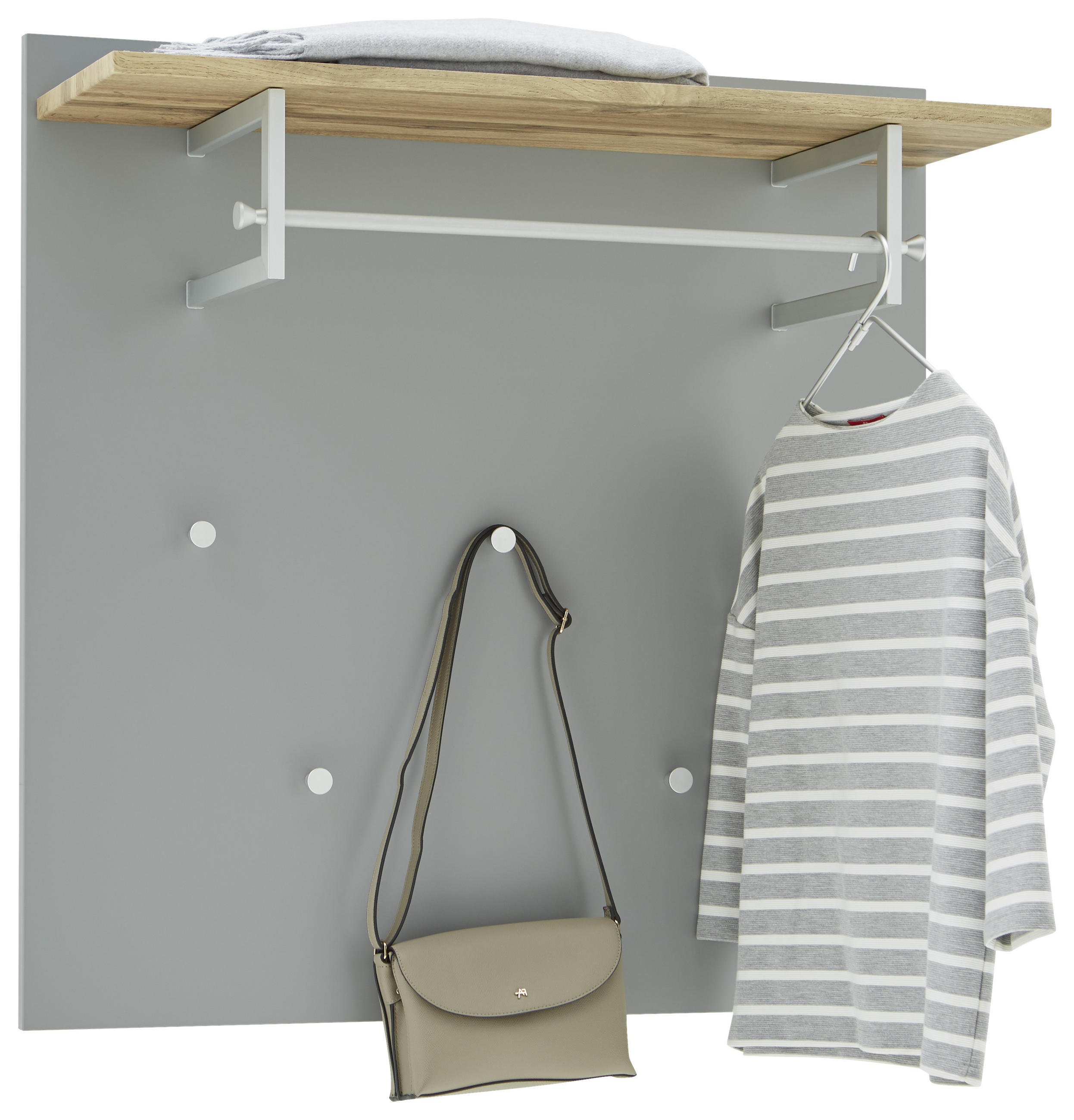 GARDEROBENPANEEL  in 88/88/29 cm  - Eichefarben/Grau, Design, Holz/Holzwerkstoff (88/88/29cm) - Dieter Knoll