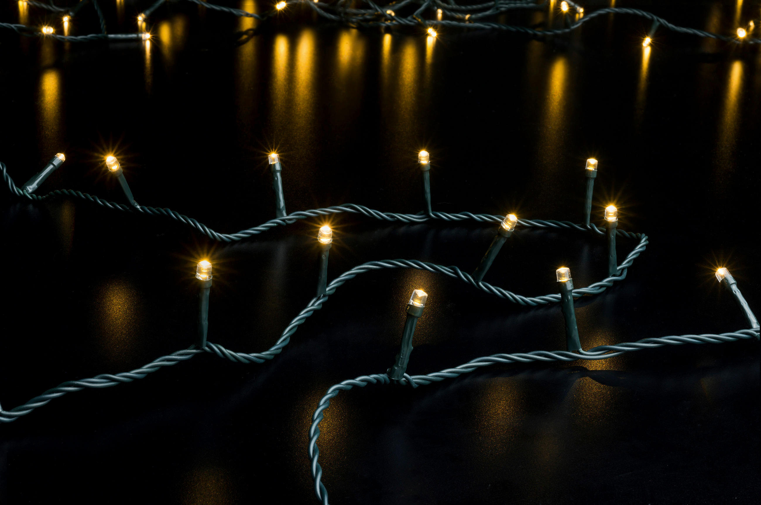 LICHTERVORHANG - Dunkelgrün, Basics, Kunststoff (22500cm)