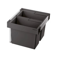 ABFALLSAMMLER 38 L  - Edelstahlfarben/Anthrazit, Basics, Kunststoff (45/32,5/40cm) - Blanco