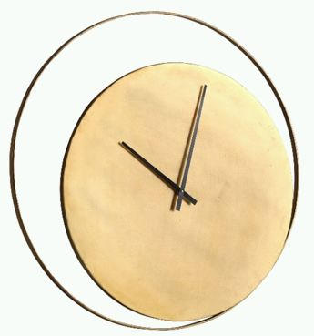 WANDUHR 80/80/3 cm   - Goldfarben, Design, Metall (80/80/3cm)