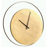 WANDUHR 80/80/3 cm   - Goldfarben, Design, Metall (80/80/3cm)