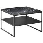 COUCHTISCH in Stein 65/65/41 cm  - Schwarz, Design, Stein/Metall (65/65/41cm) - Johann Jakob