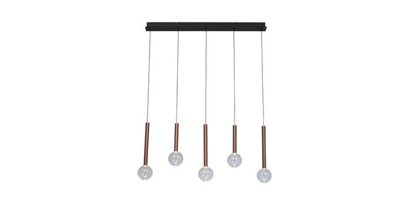 LED-HÄNGELEUCHTE 90/10/180 cm  - Klar/Schwarz, Design, Glas/Metall (90/10/180cm) - Dieter Knoll