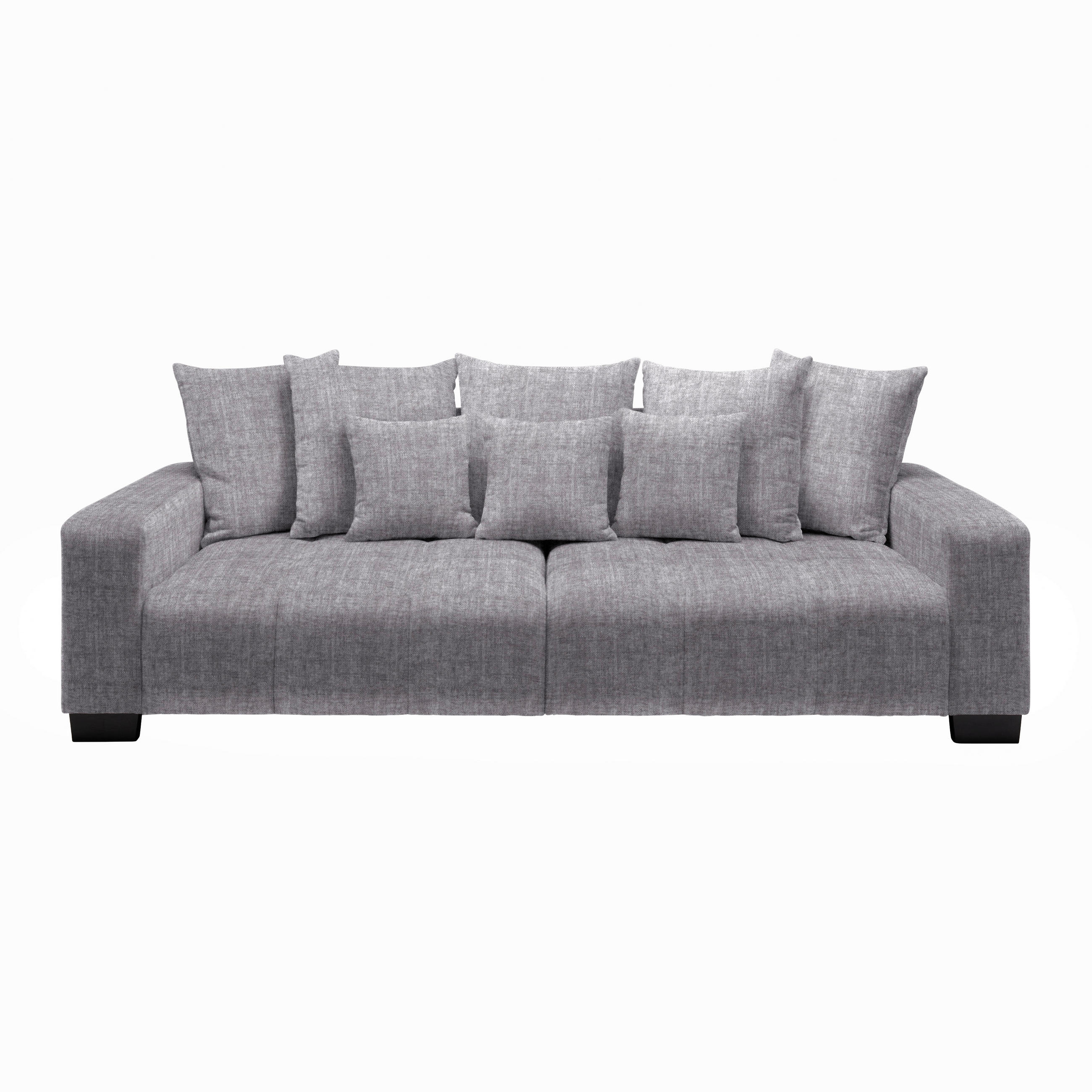 BIG SOFFA i silver  - silver/svart, Modern, trä (246/93/124cm) - MID.YOU
