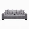 BIG SOFFA i silver  - silver/svart, Modern, trä (246/93/124cm) - MID.YOU