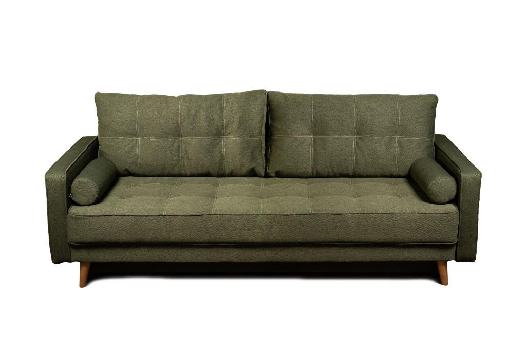 TROSJED tekstil  maslinasto zelena    - maslinasto zelena/boje bukve, Moderno, tekstil/drvo (208/74/100cm) - Hom`in
