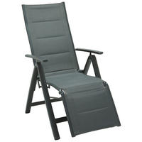 GARTEN-RELAXSESSEL  - Anthrazit/Grau, Konventionell, Textil/Metall (60/110/72cm) - Ambia Garden