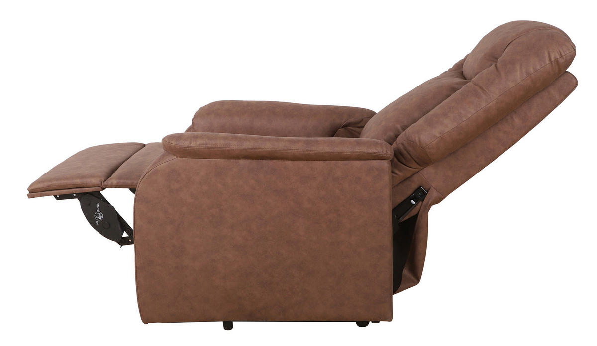 TELEVIZNÍ KŘESLO, kov, textil, hnědá - černá/hnědá, Konvenční, kov/textil (75/111/93cm) - Cantus