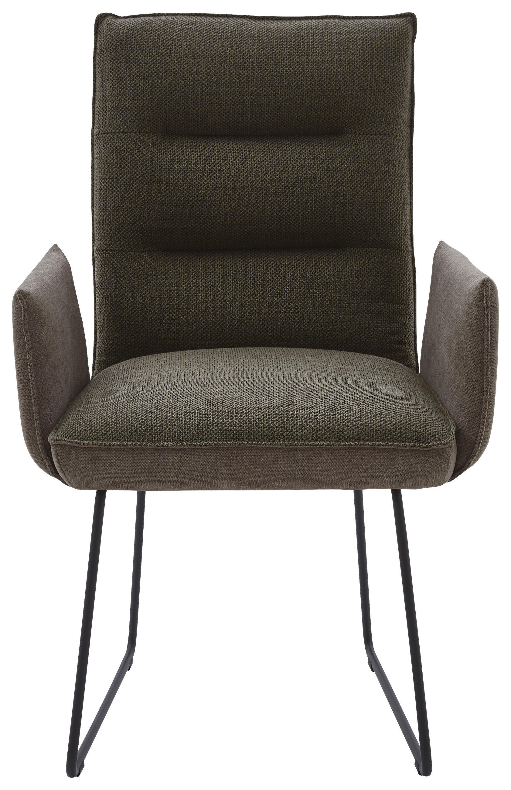 ARMLEHNSTUHL  in Flachgewebe  - Dunkelbraun/Schwarz, Design, Textil/Metall (59/93/59cm) - Dieter Knoll