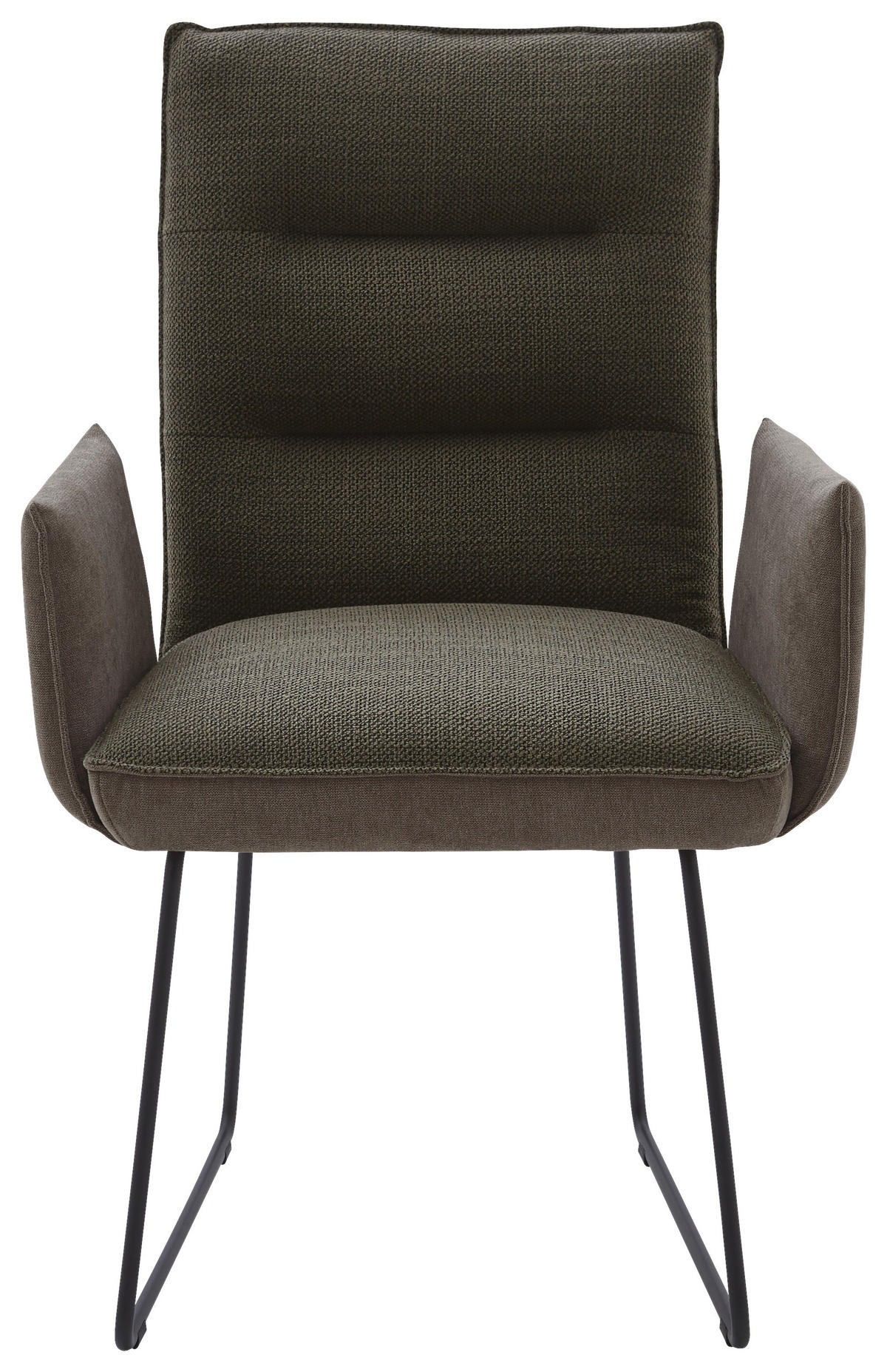 ARMLEHNSTUHL  in Flachgewebe  - Dunkelbraun/Schwarz, Design, Textil/Metall (59/93/59cm) - Dieter Knoll