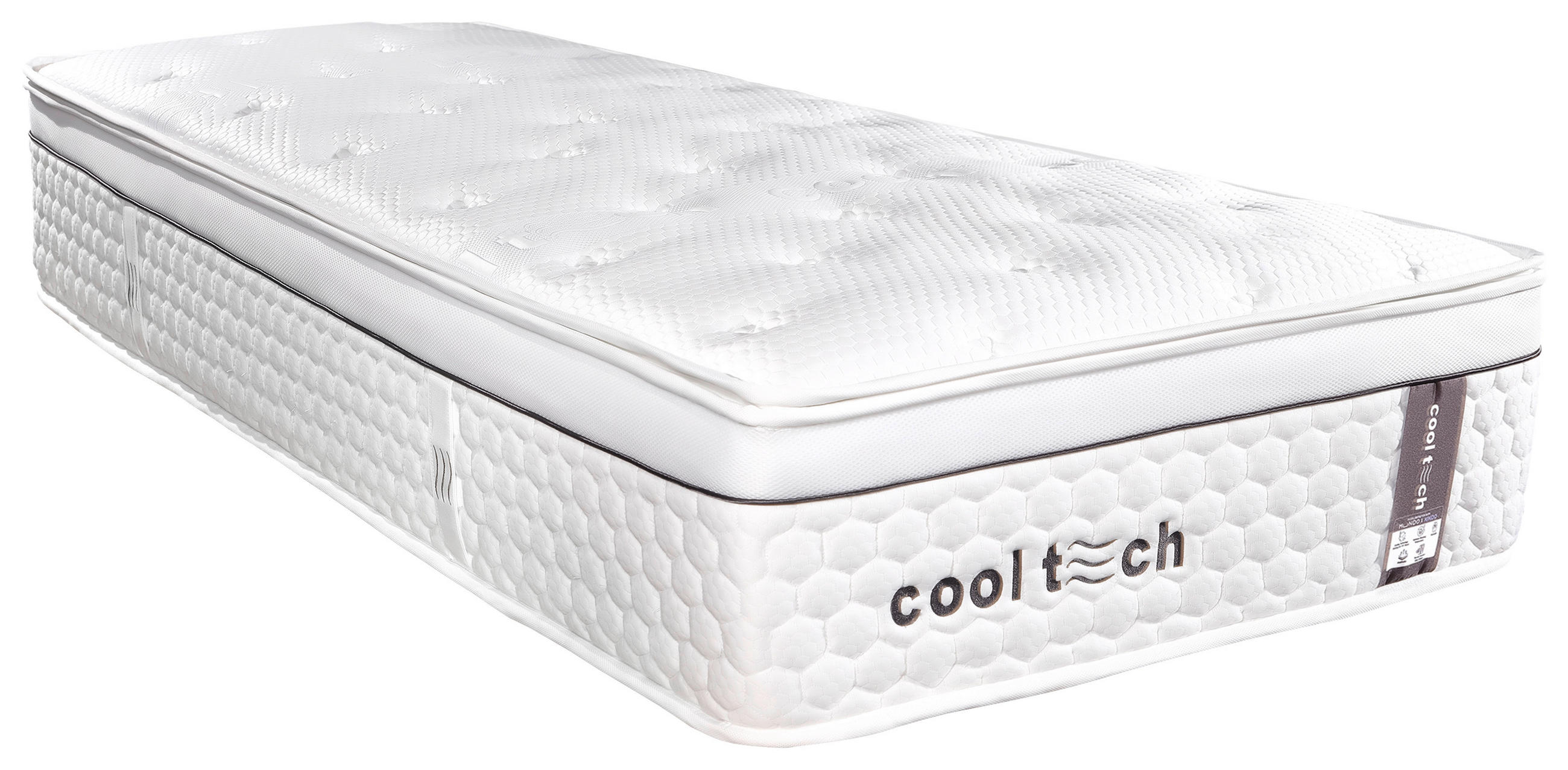 TASCHENFEDERKERNMATRATZE COOLTECH V-2 120/200 cm Höhe ca. 32 cm  - Weiss, Basics, Textil (120/200cm) - Livetastic