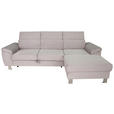 ECKSOFA in Cord Hellgrau  - Silberfarben/Hellgrau, Design, Textil/Metall (250/167cm) - Xora