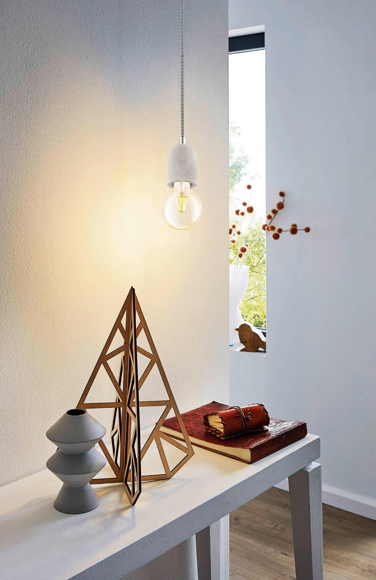 HÄNGELEUCHTE Yorth 11/200 cm   - Grau, Basics, Metall (11/200cm) - Eglo