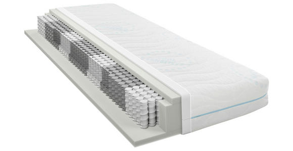 TASCHENFEDERKERNMATRATZE 90/200 cm Höhe ca. 23 cm  - Weiß, Basics, Textil (90/200cm) - Sleeptex