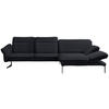 ECKSOFA in Webstoff Dunkelblau  - Anthrazit/Dunkelblau, Design, Textil/Metall (299/203cm) - Himolla
